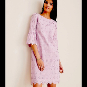 Ann Taylor‎ Lavender Dress With Floral Daisy Appliqués | Size 2